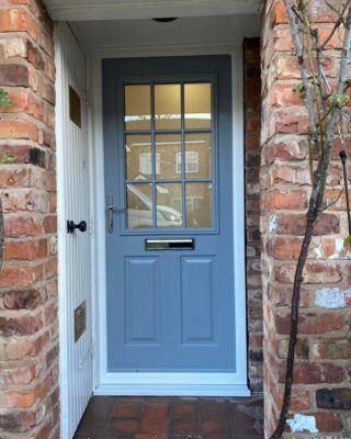 French grey Beeston Solidor with Georgian bar glass